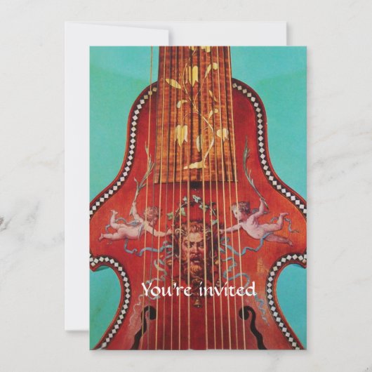 CONCERT, MUSIC, WEDDING, Red Blue Turquoise Champa Kaart (Voorkant)