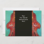 CONCERT, MUSIC, WEDDING, Red Blue Turquoise Champa Kaart (Achterkant)