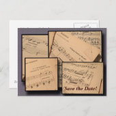 Concert of overweging Save the Date Briefkaart (Voorkant / Achterkant)