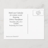 Concert of overweging Save the Date Briefkaart (Achterkant)