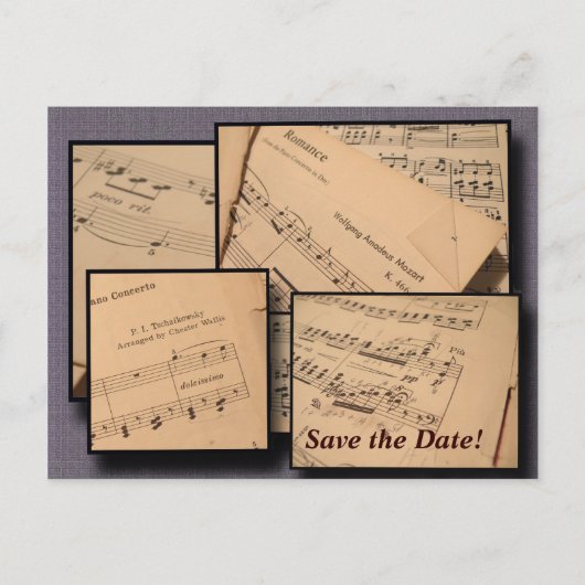 Concert of overweging Save the Date Briefkaart (Voorkant)