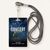 Concert Pass Event Foto Achtergrond ID-badge Badge (Voorkant met draagriem)