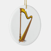 Concert Pedal Harp grafisch ontwerp Keramisch Ornament (Rechts)