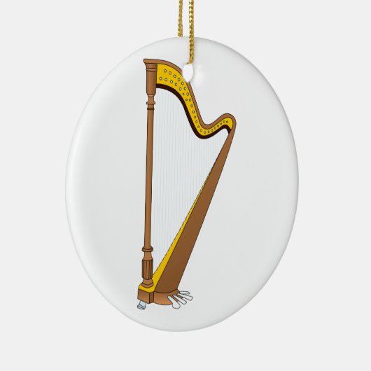 Concert Pedal Harp grafisch ontwerp Keramisch Ornament (Rechts)