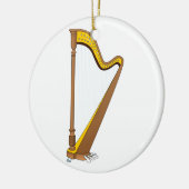 Concert Pedal Harp grafisch ontwerp Keramisch Ornament (Links)