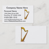 Concert Pedal Harp grafisch ontwerp Visitekaartje (Voorkant / Achterkant)