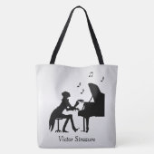 Concert Pianist Personal Music Tote Bag (Achterkant)