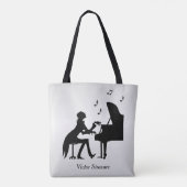 Concert Pianist Personal Music Tote Bag (Achterkant)