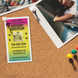  Concert Poster Muzikant, Muziekleraar Visitekaartje