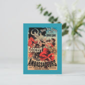 Concert Poster on Avenue Champs-Elysees Briefkaart (Staand voorkant)