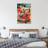 Concert Poster on Avenue Champs-Elysees Canvas Afdruk (Insitu (Slaapkamer))