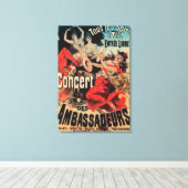 Concert Poster on Avenue Champs-Elysees Canvas Afdruk (Insitu (Houten vloer))