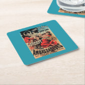 concert Poster op Avenue de Champs-Elysées Kartonnen Onderzetters (Schuin)