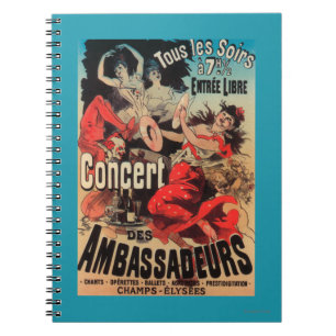 concert Poster op Avenue de Champs-Elysées Notitieboek
