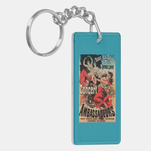 concert Poster op Avenue de Champs-Elysées Sleutelhanger (Voorkant Links)