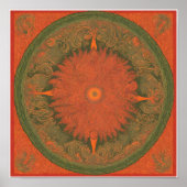 Concert poster, Psychedelic Rock, Paisley, Rood Poster (Voorkant)