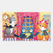 concert rechthoekige sticker (Voorkant)