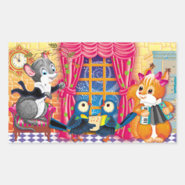 concert rechthoekige sticker