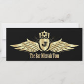 Concert Ticket Bar Mitzvah Uitnodiging in Black JR (Achterkant)