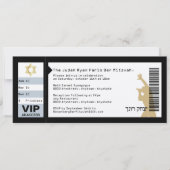 Concert Ticket Bar Mitzvah Uitnodiging in Black JR (Voorkant)