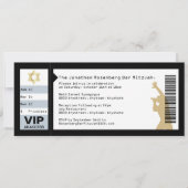 Concert Ticket Bar Mitzvah Uitnodiging in het zwar (Voorkant)