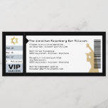 Concert Ticket Bar Mitzvah Uitnodiging in het zwar<br><div class="desc">Wie is er klaar om het bema te verslaan? Dat is hij. De rondleiding komt naar de stad. Dus maak van hem een ster en zijn Bar Mitzvah een gebeurtenis om het te herinneren. Deze uitnodiging is een soort concertkaartje. Het gangpad, de rij en de zitplaats komen overeen met de...</div>