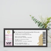 Concert Ticket Bat Mitzvah in Black Kaart (Staand voorkant)