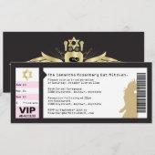 Concert Ticket Bat Mitzvah in Black Kaart (Voorkant / Achterkant)