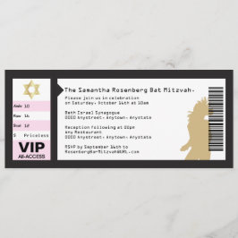 Concert Ticket Bat Mitzvah in Black Kaart