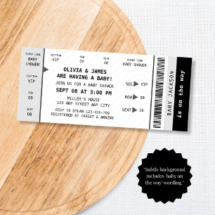 Concert Ticket Music Gig Unique Fun Baby shower Kaart