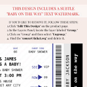 Concert Ticket Music Gig Unique Fun Baby shower Kaart