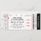 Concert Ticket Muziek Bachelor Party Kaart (Voorkant)