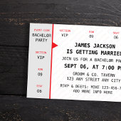 Concert Ticket Muziek Bachelor Party Kaart