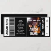 Concert Ticket op maat event ticket Souvenir Kaart (Voorkant / Achterkant)