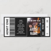 Concert Ticket op maat event ticket Souvenir Kaart (Voorkant)