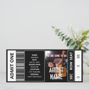 Concert Ticket op maat event ticket Souvenir Kaart