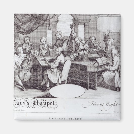 Concert Ticket voor Mary's kapel Magneet (Voorkant)