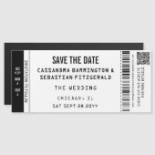 Concert Ticket Wedding Save the Date Magnet (Voorkant / Achterkant)