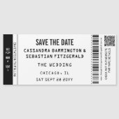 Concert Ticket Wedding Save the Date Magnet (Voorkant)