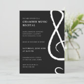 Concert Treble Clef Kamermuziek Overweging Kaart (Staand voorkant)