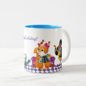 concert tweekleurige koffiemok (Voorkant rechts)