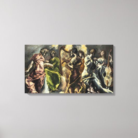 Concert van de engelen | El Greco | Canvas Afdruk (Voorkant)