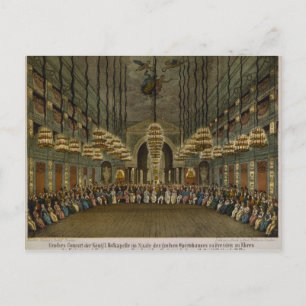 concert van de koninklijke band in het auditorium briefkaart