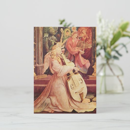 Concert van Engelen met de Schrift Feestdagenkaart (Staand voorkant)