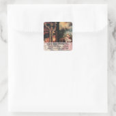 Concert voor kerstviering van hoeken vierkante sticker (Tas)