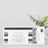 Concert voor Ticket Uitnodiging zwart-wit en grijs (Staand voorkant)