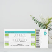 Concert voor tickets in Aqua en Limoen Kaart (Staand voorkant)