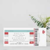 Concert voor tickets in rood en in Aqua Kaart (Staand voorkant)