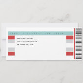 Concert voor tickets in rood en in Aqua Kaart (Achterkant)