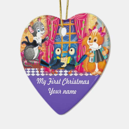 concert Young Animal Keramisch Ornament (Links)